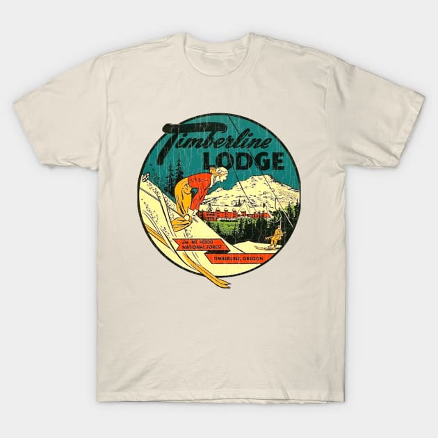 Timberline Lodge Oregon Vintage T-Shirt by Hilda74